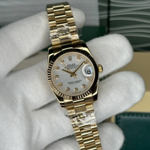 Rolex Datejust 31 Rose Kasa Taşlı Gri Kadran