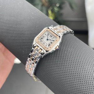 Cartier Panter Rose Gümüş  Taşlı Bezel 25 mm