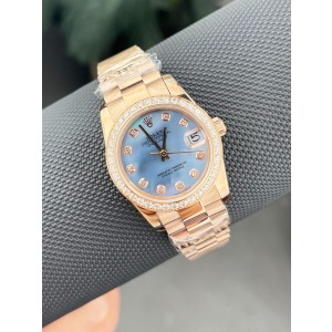 Rolex Datejust 31 Rose Kasa Taşlı Kadran Ve Bezel