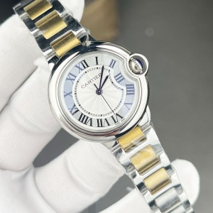  Cartier Ballon Blue 33 Mm Gold Gümüş
