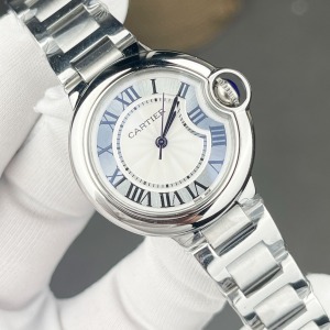  Cartier Ballon Blue 33 Mm Gümüş Kasa 