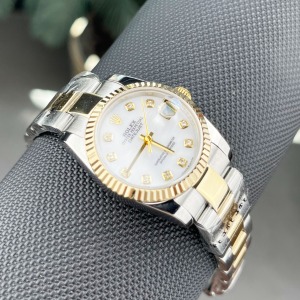Rolex Datejust 31mm Gold Gümüş Sedef Taşlı Kadran Oyster Kordon