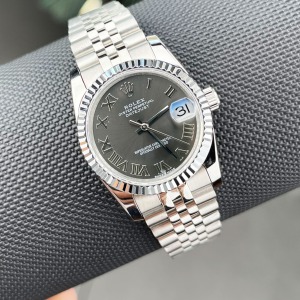  Rolex Datejust 31 Gümüş Kasa Antrasit Roma Rakamlı Jubile Kordon