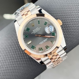 Rolex Datejust Wimbledon Two Tone Düz Bezel Jubile Kordon