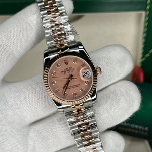 Rolex Datejust 31 mm Two Tone Pembe Taşlı Kadran Jubile Kordon