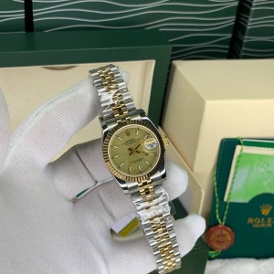 Rolex Datejust 31mm Gold Gümüş Sarı Taşlı Kadran Jubilke Kordon