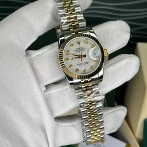 Rolex Datejust 31mm Two Tone Gri Taşlı Kadran Jubile Kordon 