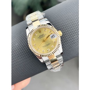 Rolex Datejust 31 mm Two Tone Sarı Taşlı Kasa Oyster Kordon