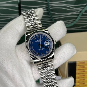 Rolex Dayjust 36 Mm Gümüş Kasa Lacivert Kadran Rome Rakamlı