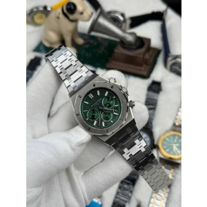  Audemars Piguet Royal Oak Chronograph Gümüş Kasa Yeşil Kadran	