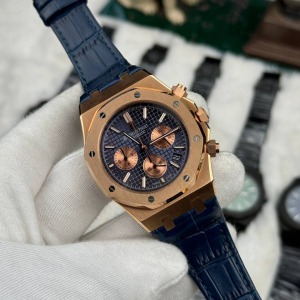  Audemars Piguet Royal Oak Chronograph Lacivert Kadran & Deri Kordon