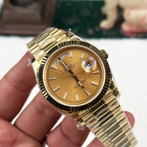  Rolex DayDate Gold Kasa Sarı Kadran Super Clone	