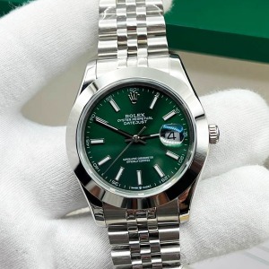 Rolex Datejust Düz Bezel Yeşil Kadran Jubile Kordon