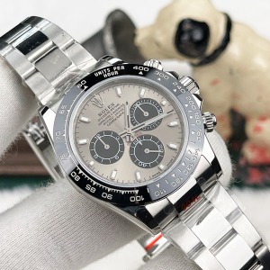 Rolex Cosmograph Daytona Gümüş Gri Siyah Sarı Kadran Super Clone 