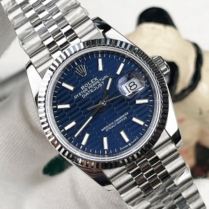 Rolex DateJust 36 Mm Gümüş Kasa Lavivert Yenı Sezon Desenli Kasa