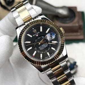 Rolex SKY Dweller Two Tone Siyah Kadran