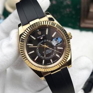 Rolex Sky Dweller 326933 Siyah Kadran Gold Kasa Replika 