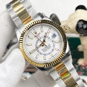  Rolex SKY Dweller Two Tone Beyaz Kadran Super Clone ETA	