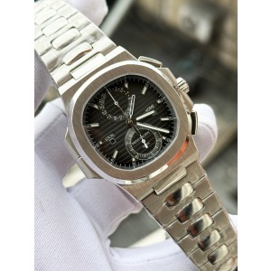 Patek Philippe Nautilus Travel Time Chronograph 5990 Gri Kadran Super Clone ETA