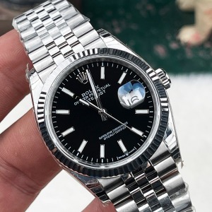 Rolex Datejust 36 Mm Gümüş Kasa Siyah Kadran Jubile Kordon
