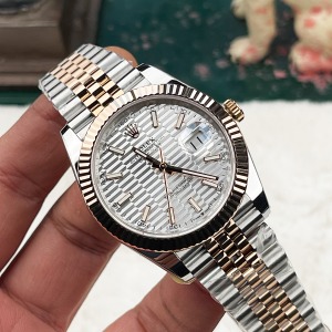 Rolex Datejust Two Tone Desenli Kadran Super Clone 