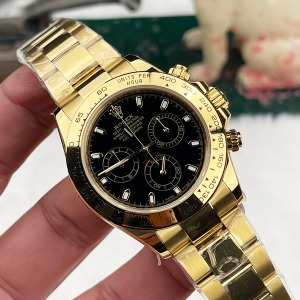  Rolex Cosmograph Daytona Gold Kasa Siyah Kadran Super Clone	