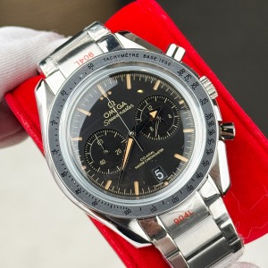 Omega Speedmaster Master Chronometer Chronograph Siyah Kadran Celik Kasa Replika