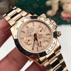  Rolex Cosmograph Daytona Rose Kasa Rose Taşlı Kadran Super Clone	