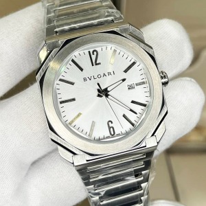Bulgari Octo Solotempo Beyaz Kadran Celik Kasa Replika