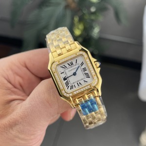  Cartier Panter Gold Kasa Taşlı Bezel 30Mm	
